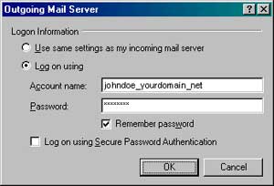 Outgoing Mail Server Setup
