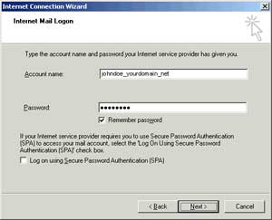 GKG.NET Internet Mail Logon with Outlook Express